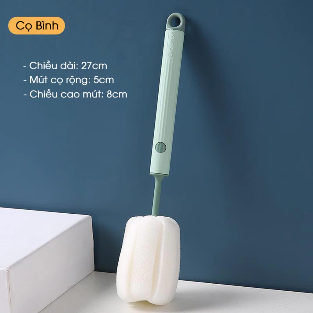 Cọ Rửa Bình Sữa, Ly, Cốc Bằng Mút Xốp Hình Kẹo Bông - Dụng Cụ Chà Rửa, Vệ Sinh Chai Lọ Siêu Sạch - Cọ vệ sinh bình chai giá sỉ