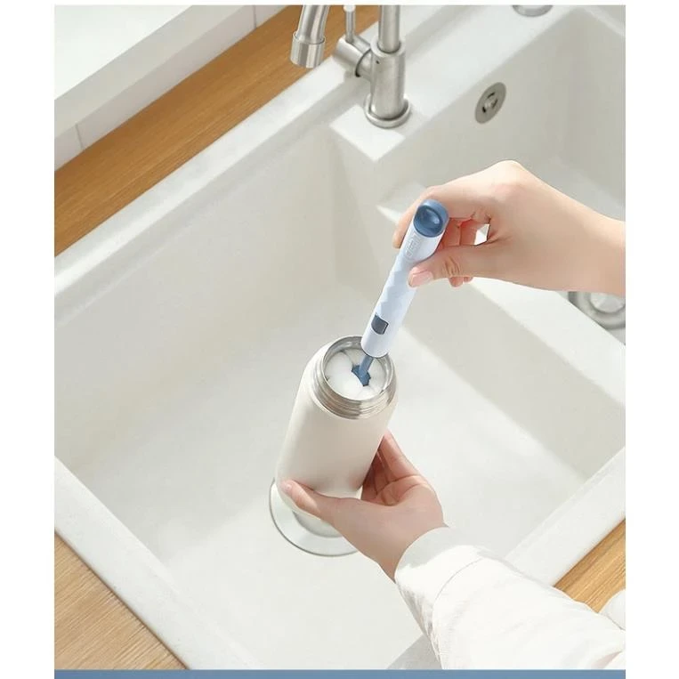 Cọ Rửa Bình Sữa, Ly, Cốc Bằng Mút Xốp Hình Kẹo Bông - Dụng Cụ Chà Rửa, Vệ Sinh Chai Lọ Siêu Sạch - Cọ vệ sinh bình chai giá sỉ