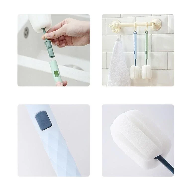 Cọ Rửa Bình Sữa, Ly, Cốc Bằng Mút Xốp Hình Kẹo Bông - Dụng Cụ Chà Rửa, Vệ Sinh Chai Lọ Siêu Sạch - Cọ vệ sinh bình chai giá sỉ
