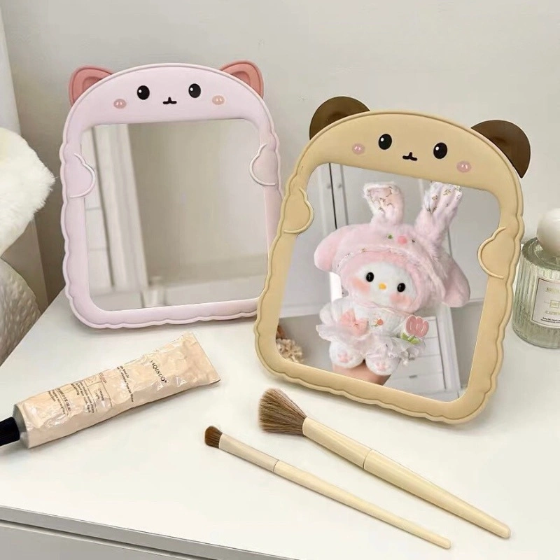 Gương trang điểm, gương decor để bàn hoạ tiết hình gấu nhiều màu đáng yêu, dễ thương - Gương con gấu giá sỉ