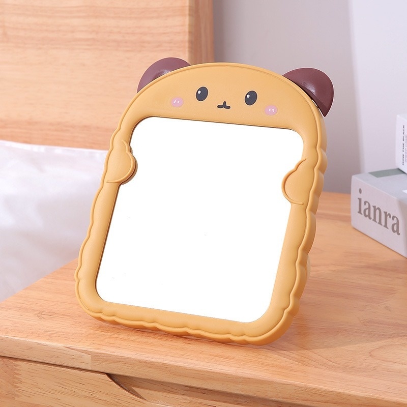 Gương trang điểm, gương decor để bàn hoạ tiết hình gấu nhiều màu đáng yêu, dễ thương - Gương con gấu giá sỉ