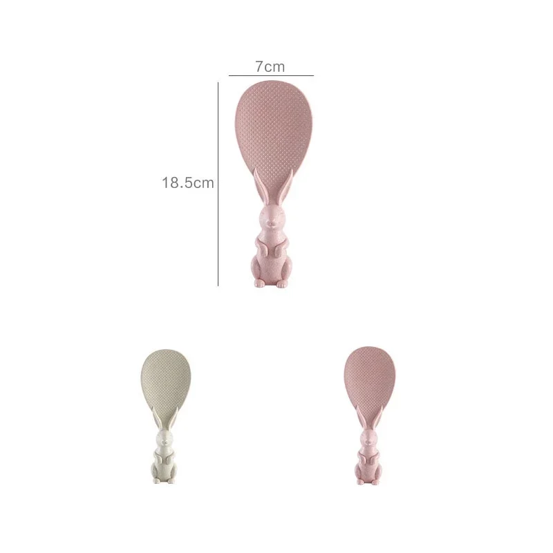 Vá Múc Cơm/ Muỗng Xới Cơm Chống Dính bằng nhựa hình thỏ dễ thương - Vá múc cơm hình thỏ giá sỉ