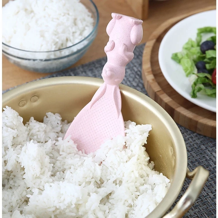 Vá Múc Cơm/ Muỗng Xới Cơm Chống Dính bằng nhựa hình thỏ dễ thương - Vá múc cơm hình thỏ giá sỉ
