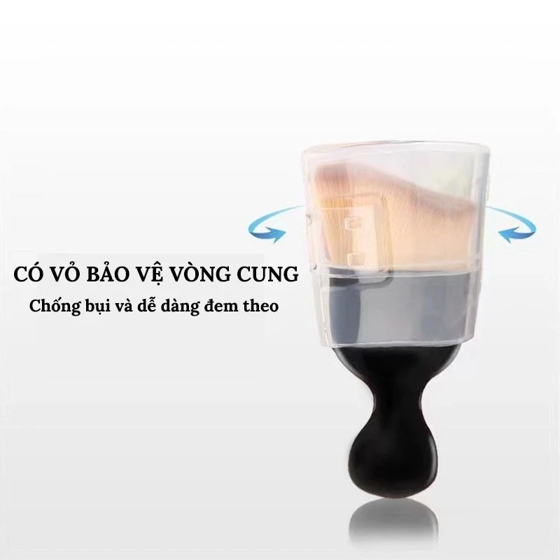 Chối Vệ Sinh Mini, Chổi Phủi Bụi Ô Tô Đầu Cong Sợi Lông Mềm Có Nắp Đậy - Chổi đầu cong mini quét bụi giá sỉ