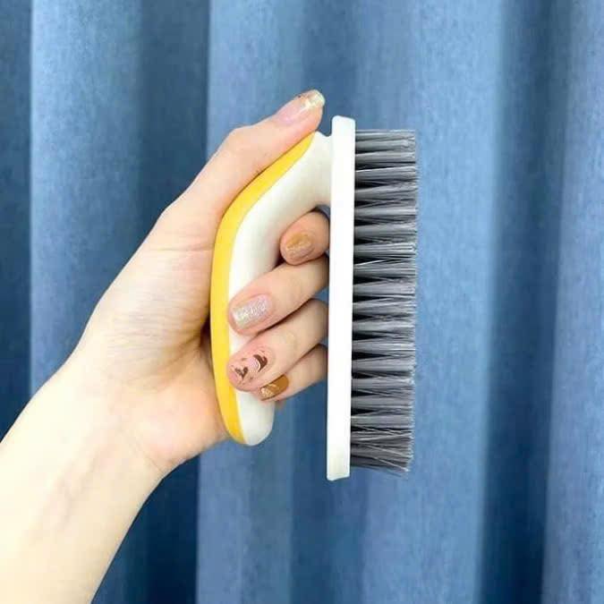 Bàn chải cán cong lông mềm SHOE BRUSH vệ sinh quần áo, giày dép không gây hỏng tiện dụng cho gia đình - Bàn chải SHOE BRUSH giá sỉ