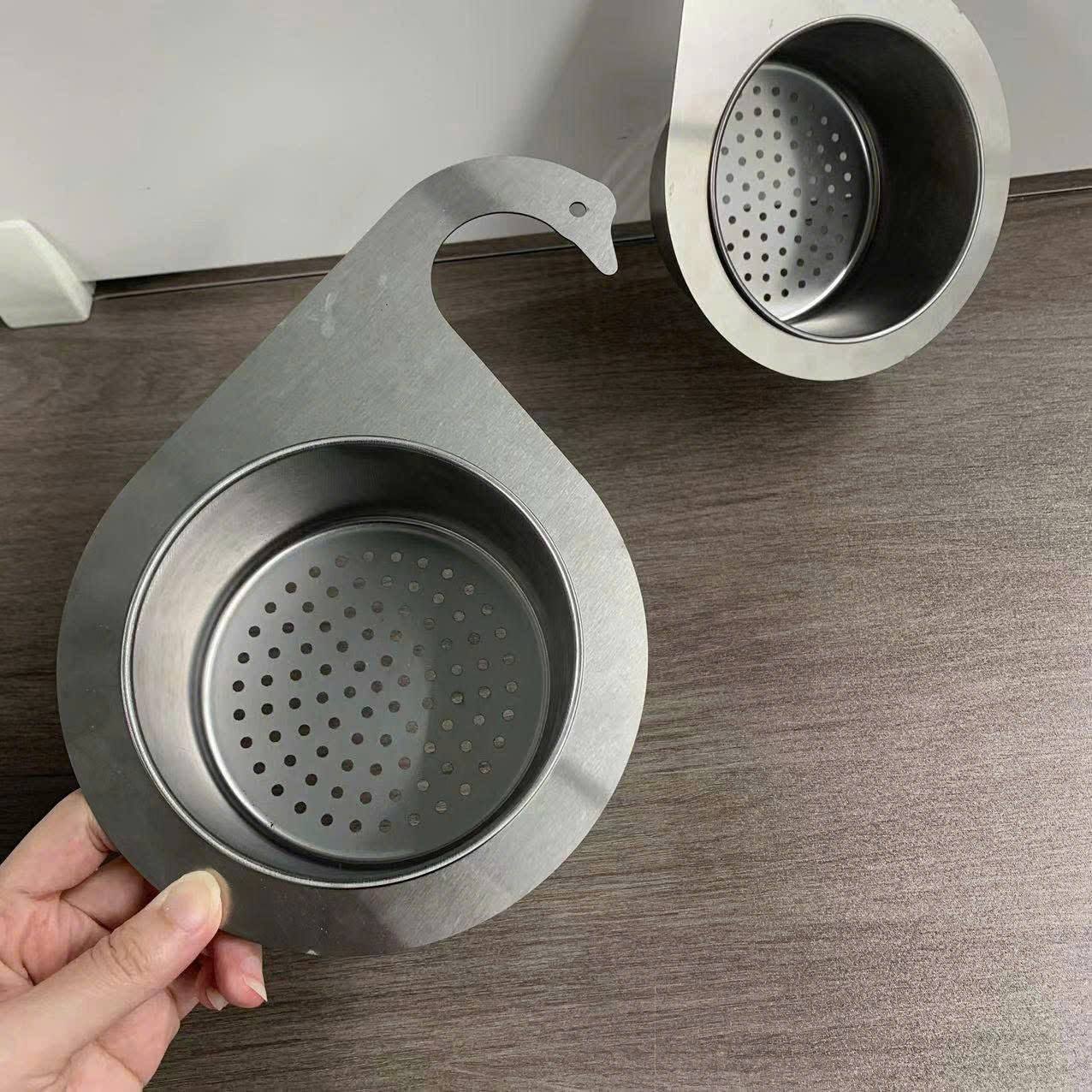 Khay Lọc Rác Treo Bồn Rửa Chén Bằng Inox Hình Thiên Nga - Khay Lọc Rác Inox Thiên Nga giá sỉ