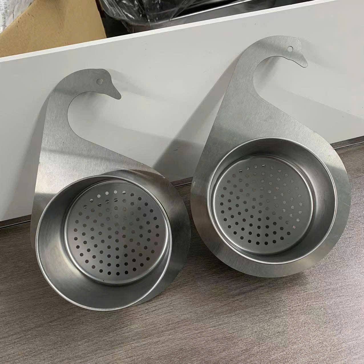 Khay Lọc Rác Treo Bồn Rửa Chén Bằng Inox Hình Thiên Nga - Khay Lọc Rác Inox Thiên Nga giá sỉ