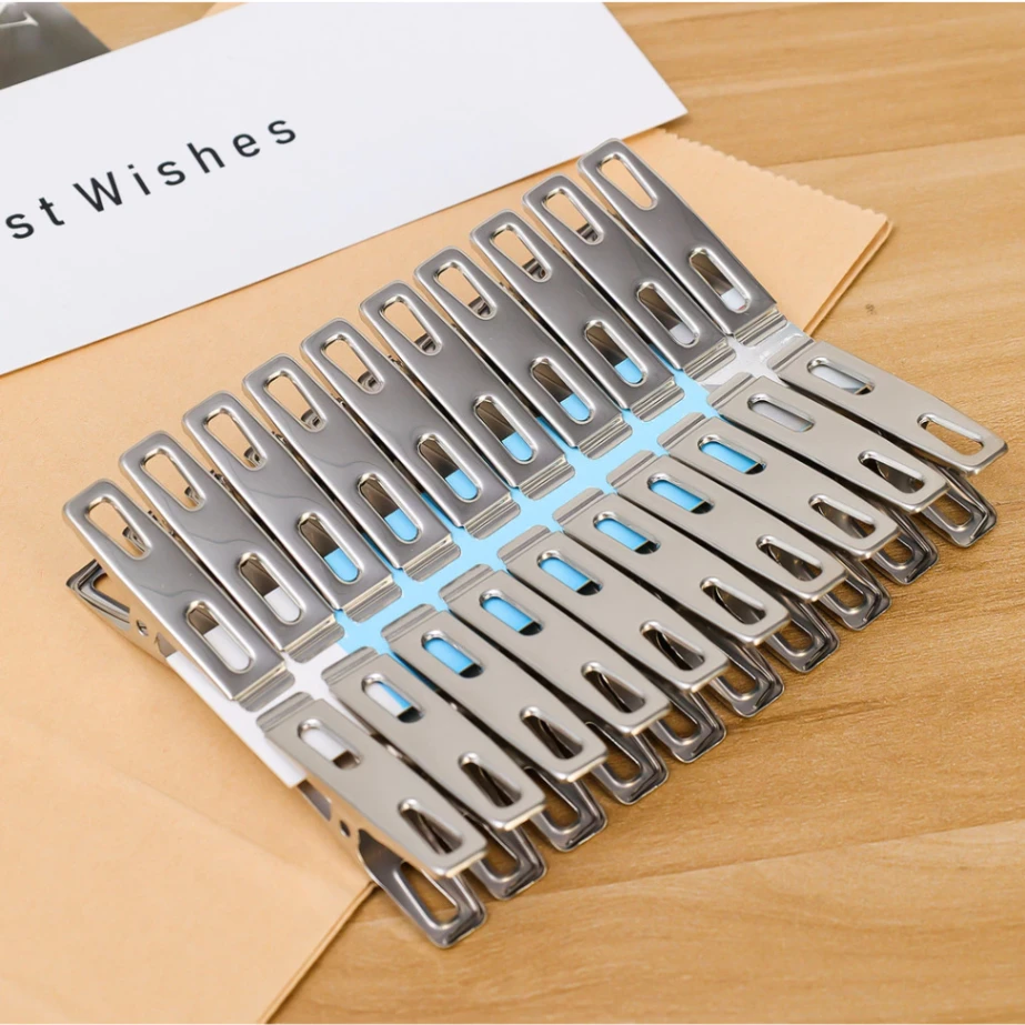 Bộ 20 Kẹp Inox Phơi Quần Áo Chăn Màn Tất Vớ Treo Đồ Đa Năng siêu bền - Bộ 20 kẹp inox giá sỉ