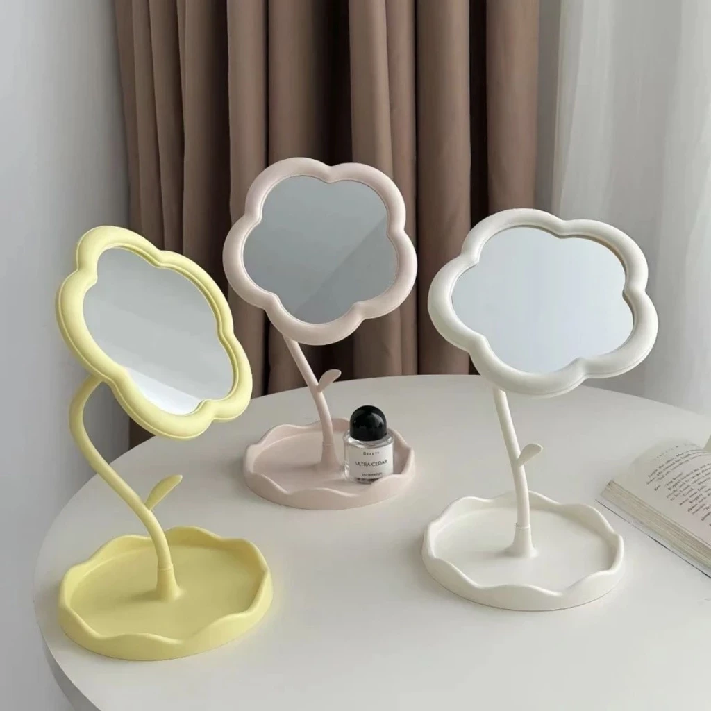 Gương để bàn trang điểm mini hình bông hoa - Gương để bàn hình bông hoa giá sỉ