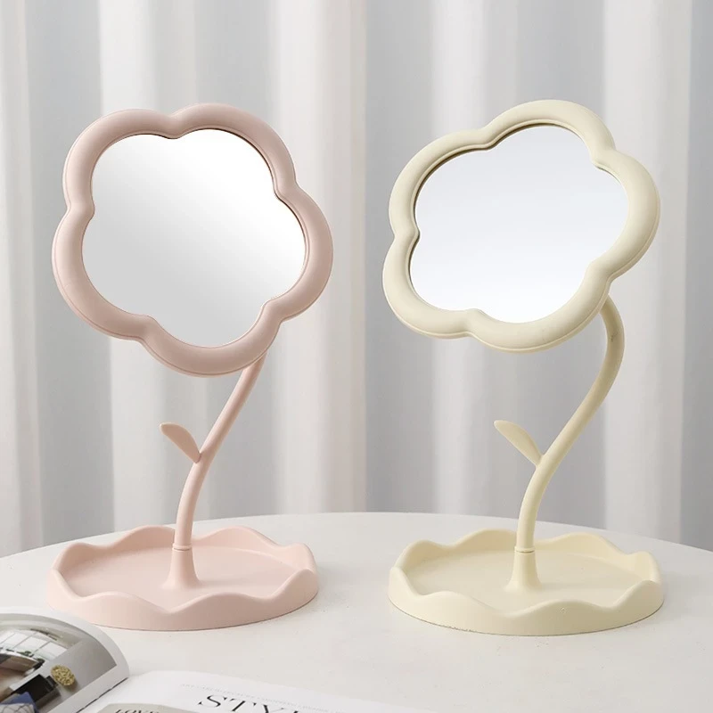 Gương để bàn trang điểm mini hình bông hoa - Gương để bàn hình bông hoa giá sỉ