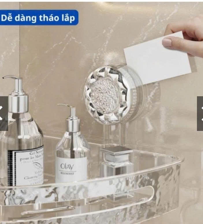 Kệ Góc Tường Nhà Tắm Hút Chân Không MUBI Không Cần Khoan Tường Chịu Lực Tốt Chống Nước