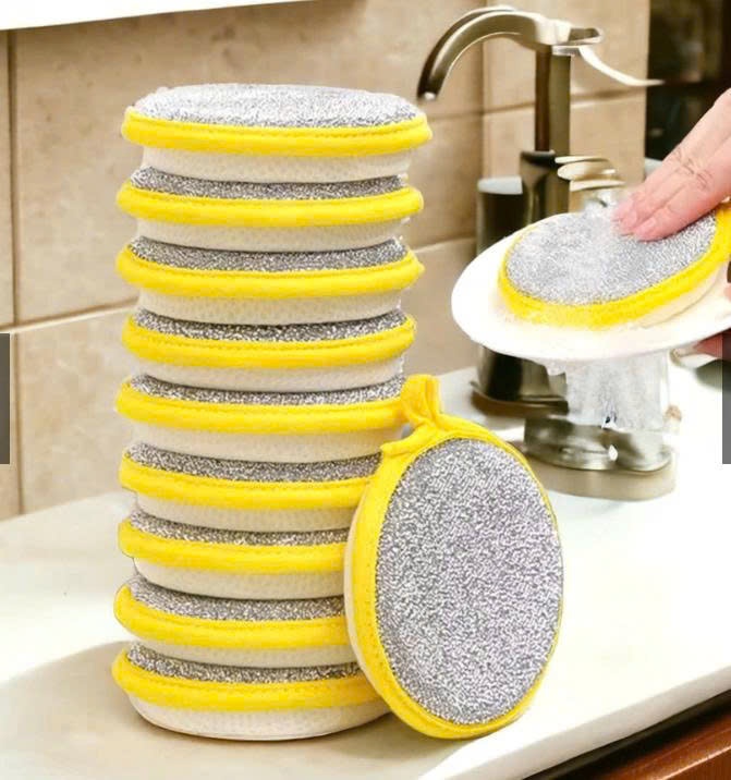 Miếng Rửa Chén Bát 2 Mặt, Miếng Chà Xoong Nồi Chảo, Dụng Cụ Vệ Sinh Nhà Bếp