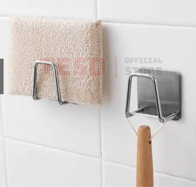 Móc Inox 304 Treo Đồ Dán Tường Chữ A - Móc Inox Treo Vung, Mút Rửa Chén, Đồ Dùng Nhà Bếp