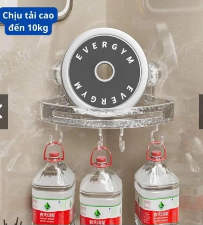 Kệ Góc Tường Nhà Tắm Hút Chân Không MUBI Không Cần Khoan Tường Chịu Lực Tốt Chống Nước