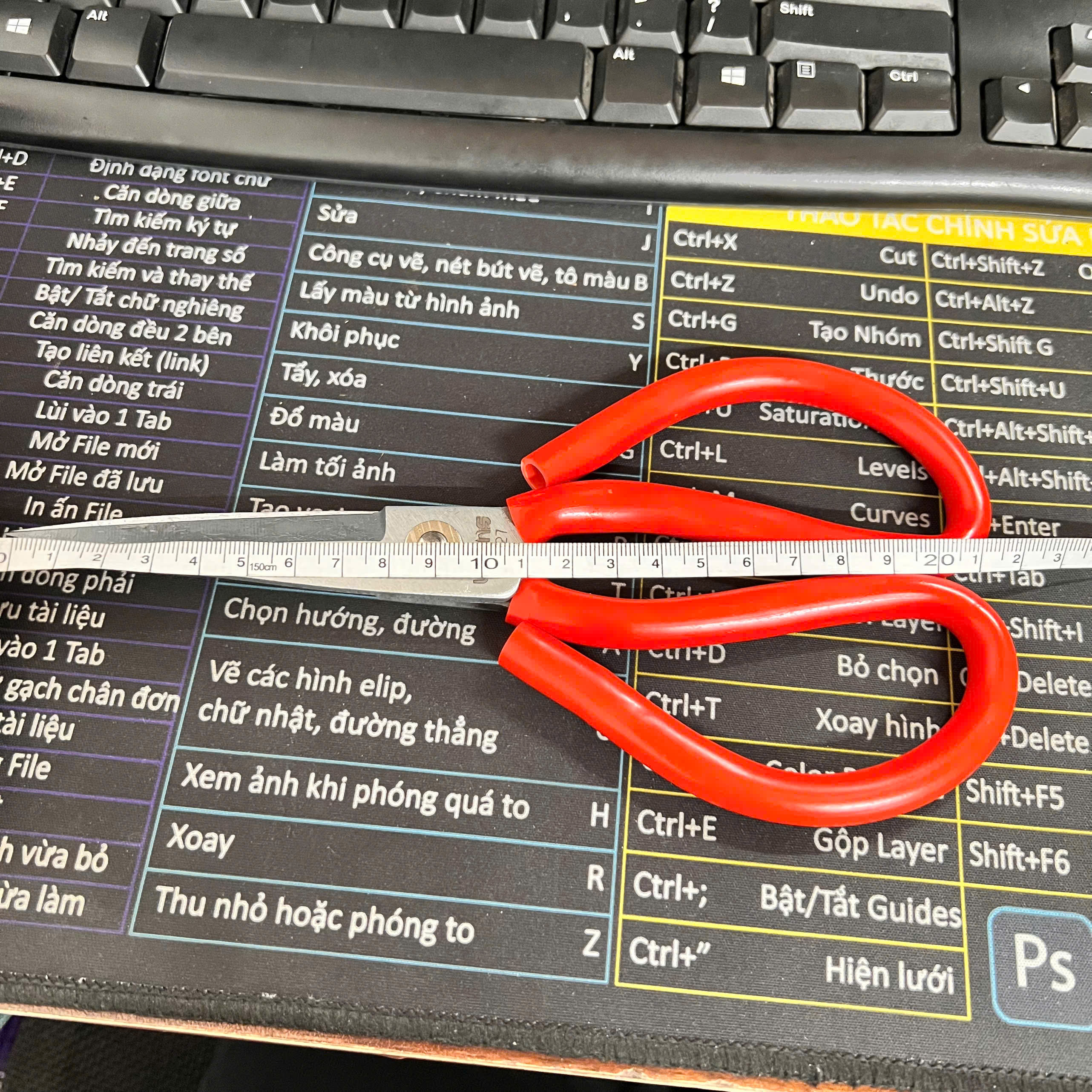 Kéo cắt CÁN ĐỎ 205gr - lưỡi thép chống gỉ - Kéo đa năng giá sỉ