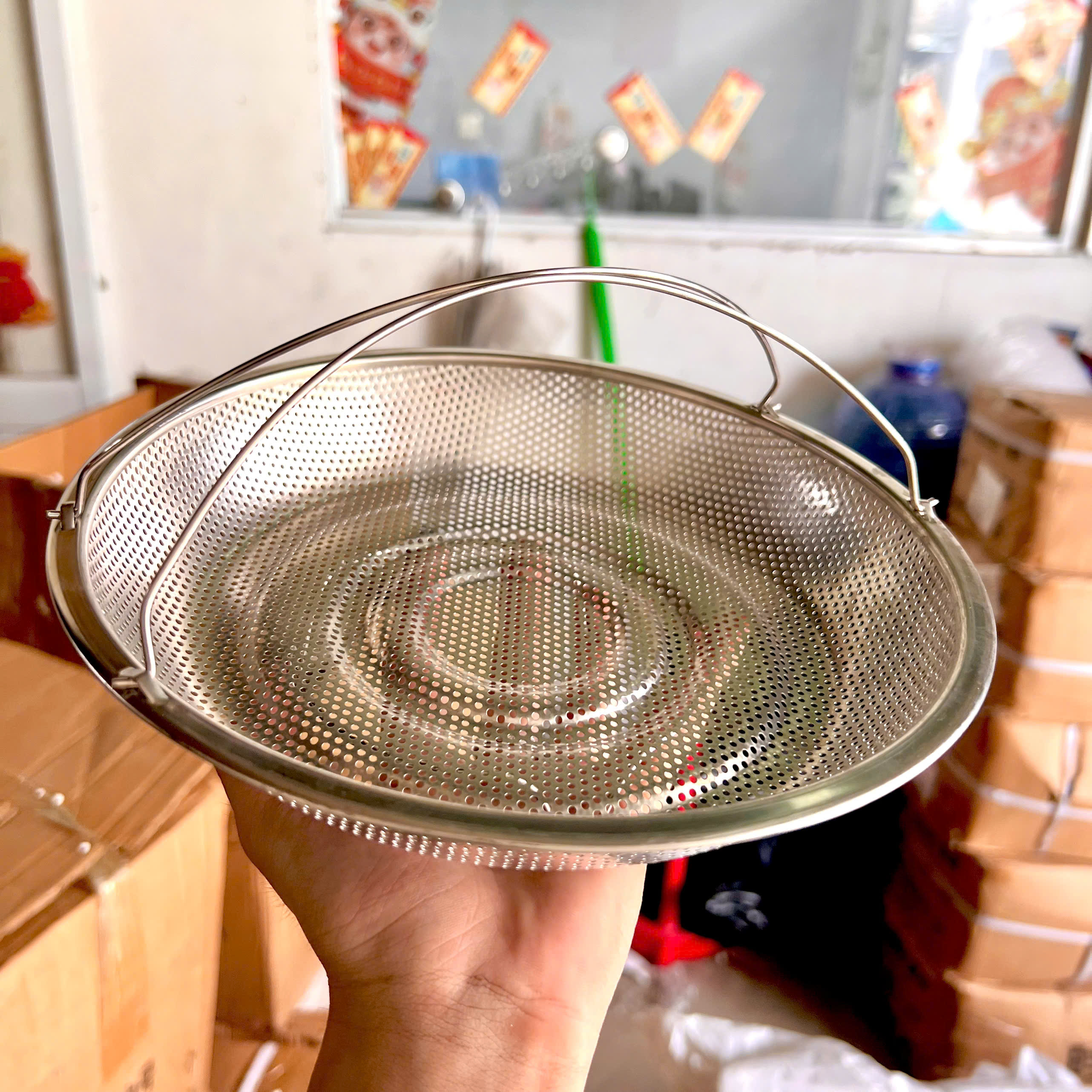 Rổ/Khay/Xửng Hấp Bằng Thép Không Gỉ Đa Năng Có Tay Cầm, Tiện dụng - Gia dụng INOX giá sỉ