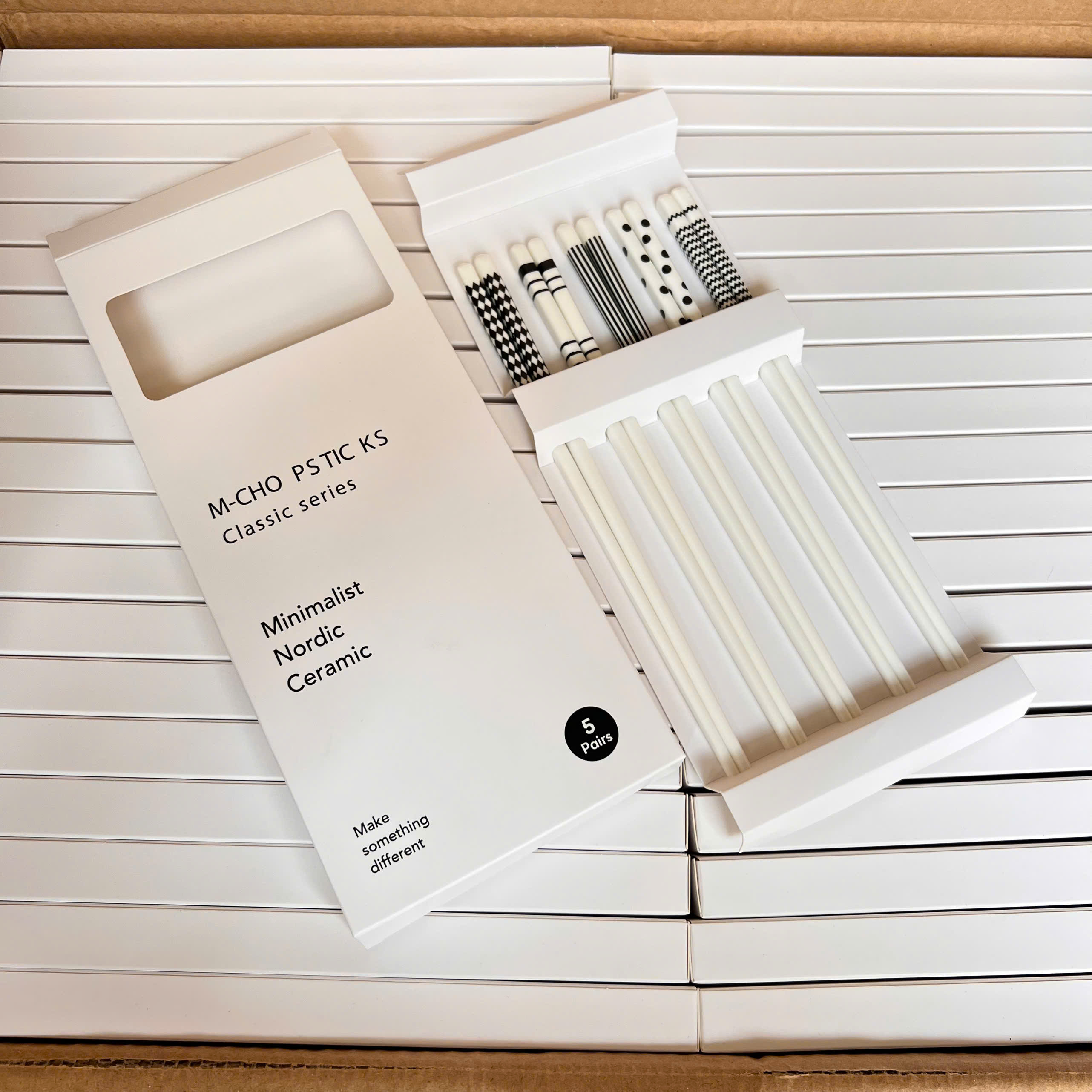 Set 5 Đôi Đũa Gốm Sứ Chống Trượt Cao Cấp - Đũa sứ giá sỉ