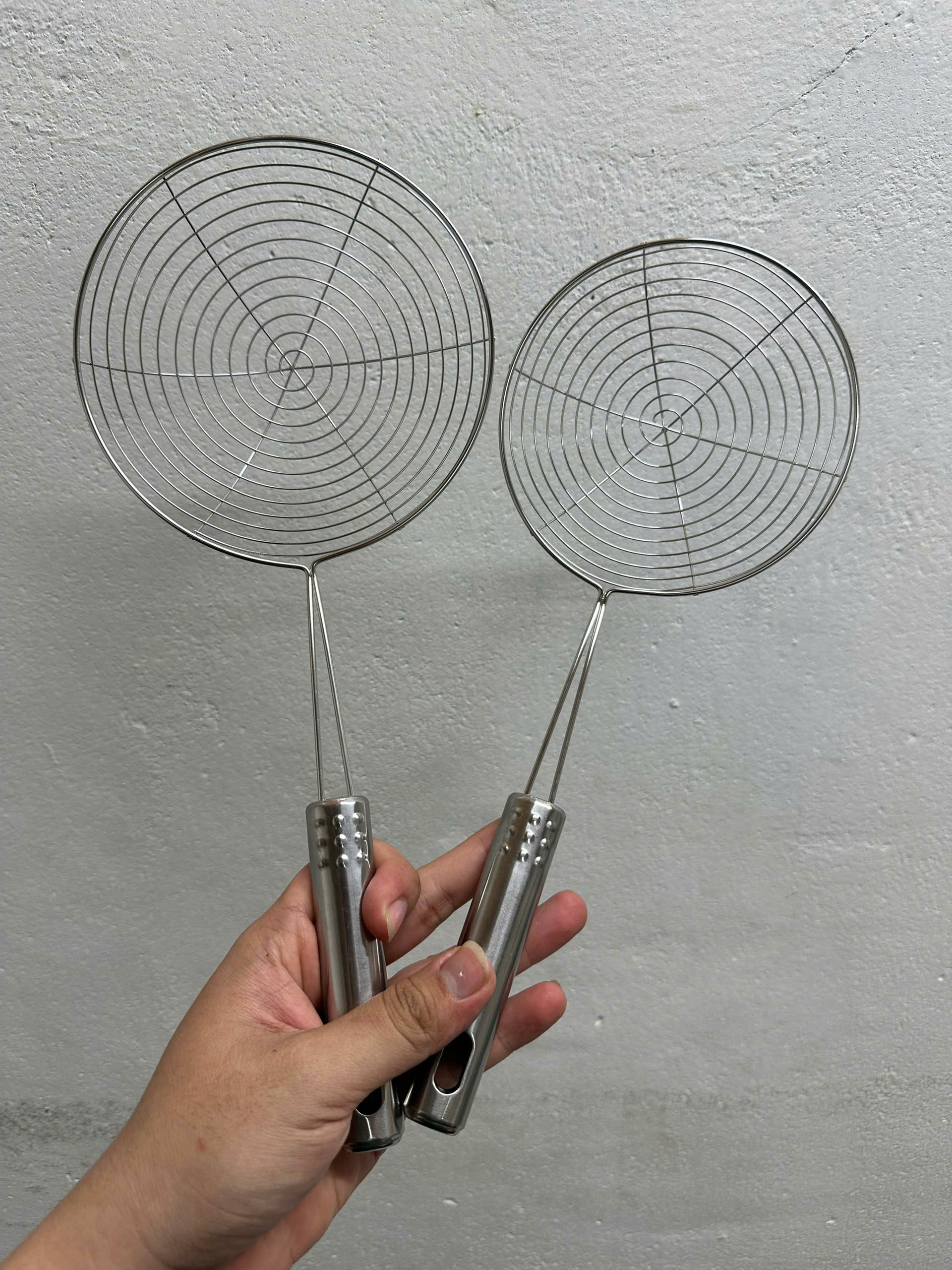 Vợt Vòng INOX 15cm, Cán Dài, Vớt Thức Ăn, đa năng - Vợt vòng inox giá sỉ