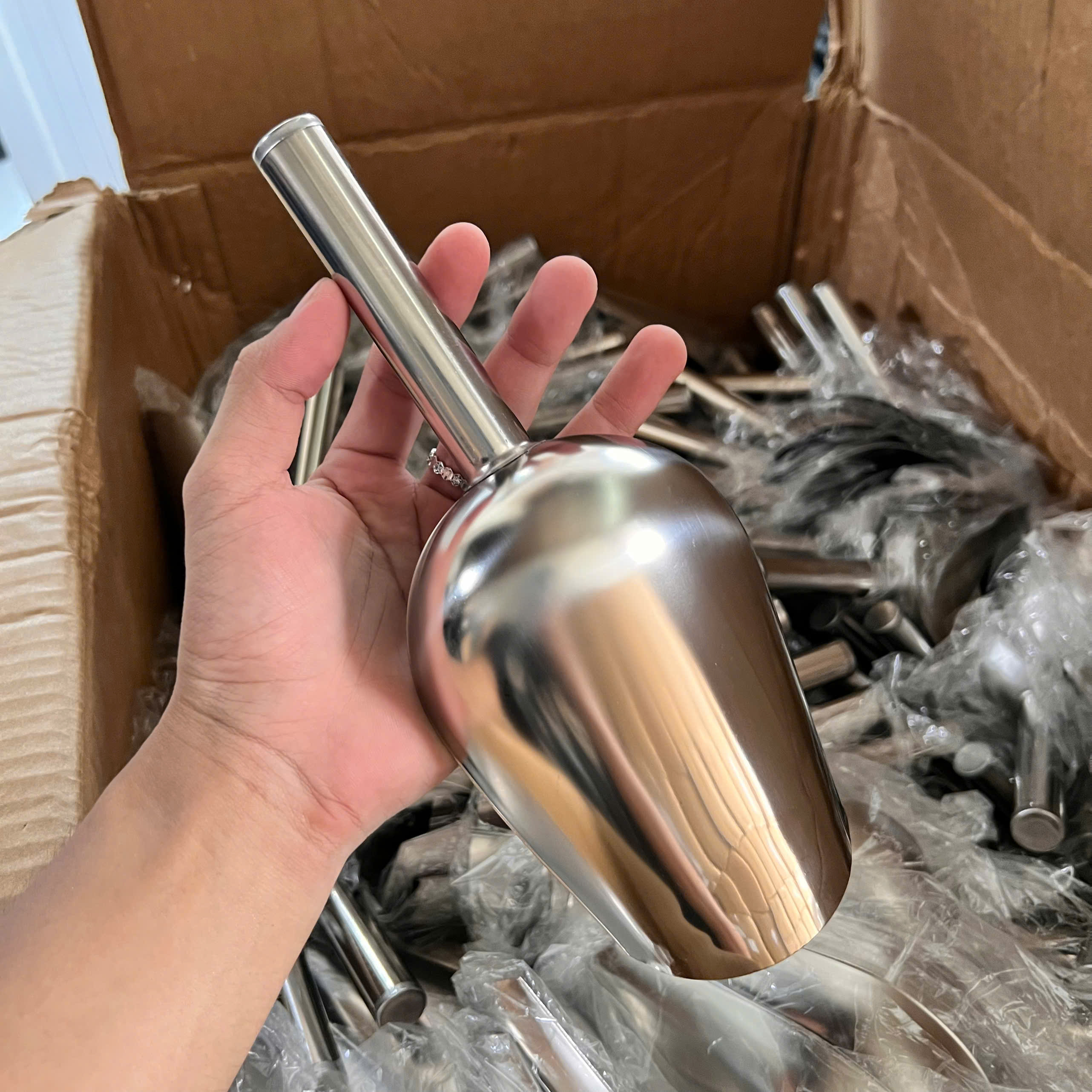 Xẻng xúc đá INOX dài 24cm - nặng 71gr - Gia dụng INOX giá sỉ