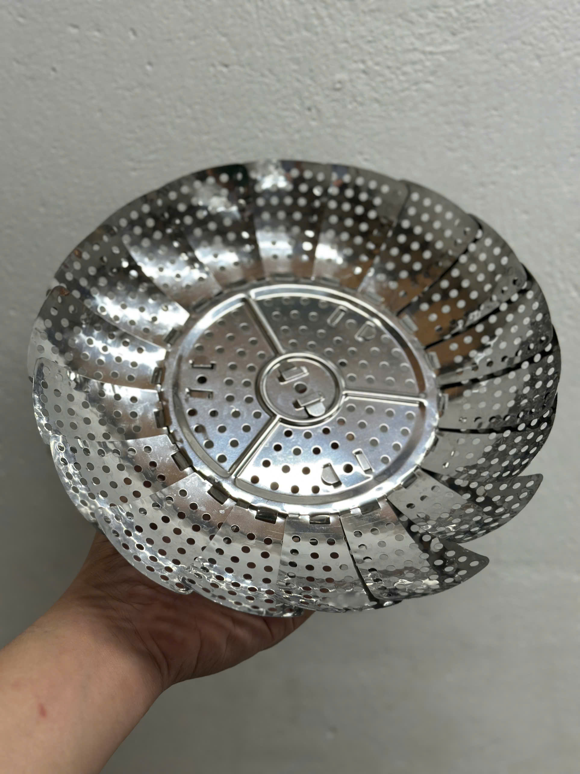 Xửng Hấp, Khay Vỉ Hấp Inox 26cm Gấp gọn, Phù Hợp nhiều Kích Thước Nồi - Đồ gia dụng Inox giá sỉ