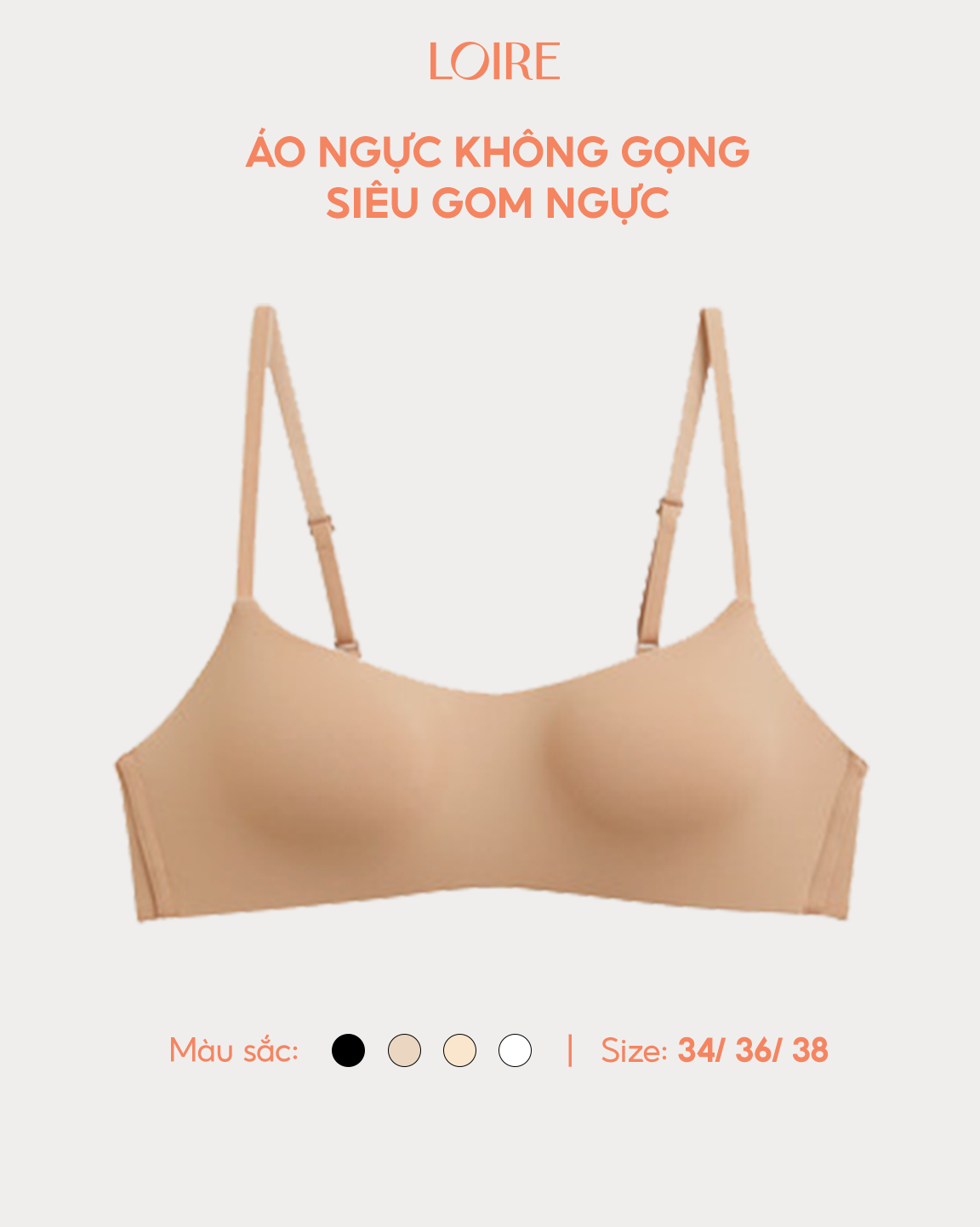 Áo Lót Cup Ngang, Không Gọng Thoải Mái BRDE136