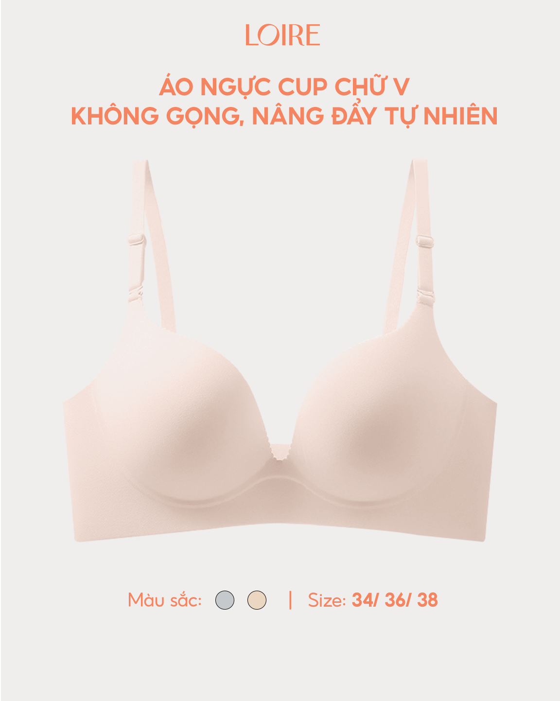 Áo Lót Không Gọng, Đệm Bàn Tay Nâng Đẩy Tự Nhiên BRPU201