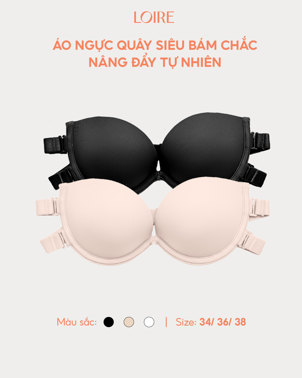 Áo Lót Quây Nâng Đẩy Tự Nhiên, Chống Tụt Tối Ưu BRQ06