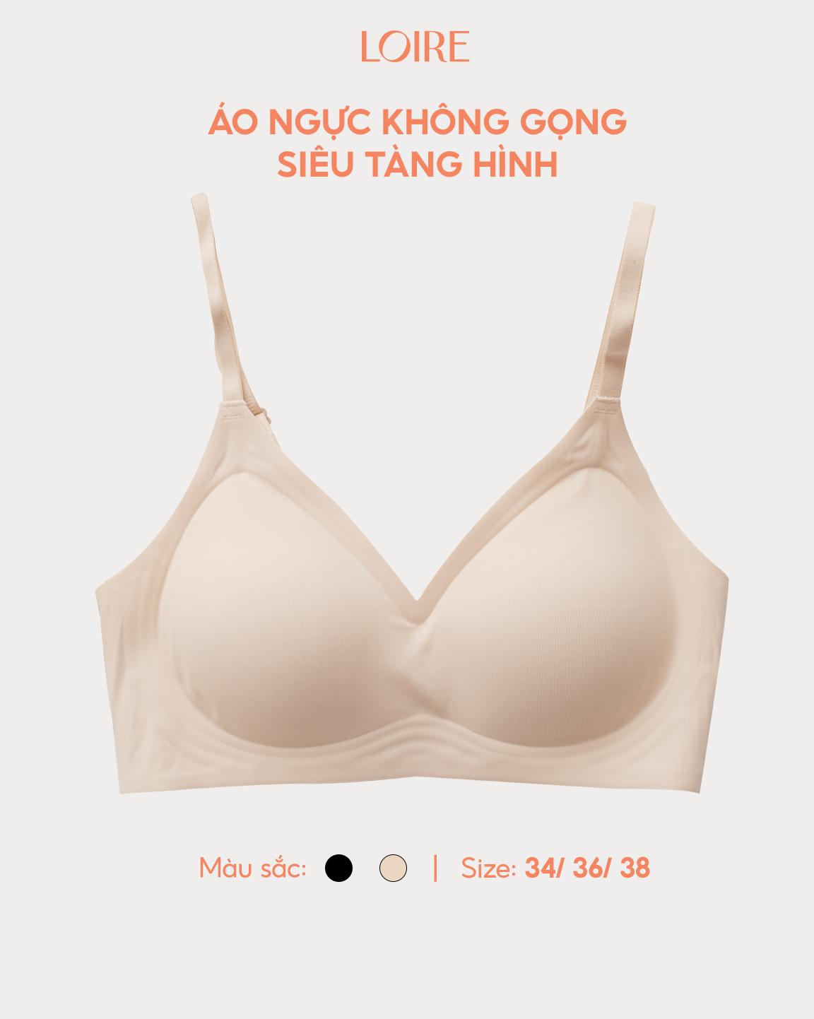 Áo Lót Tàng Hình, Không Gọng Nâng Đẩy Tự Nhiên BRDE193