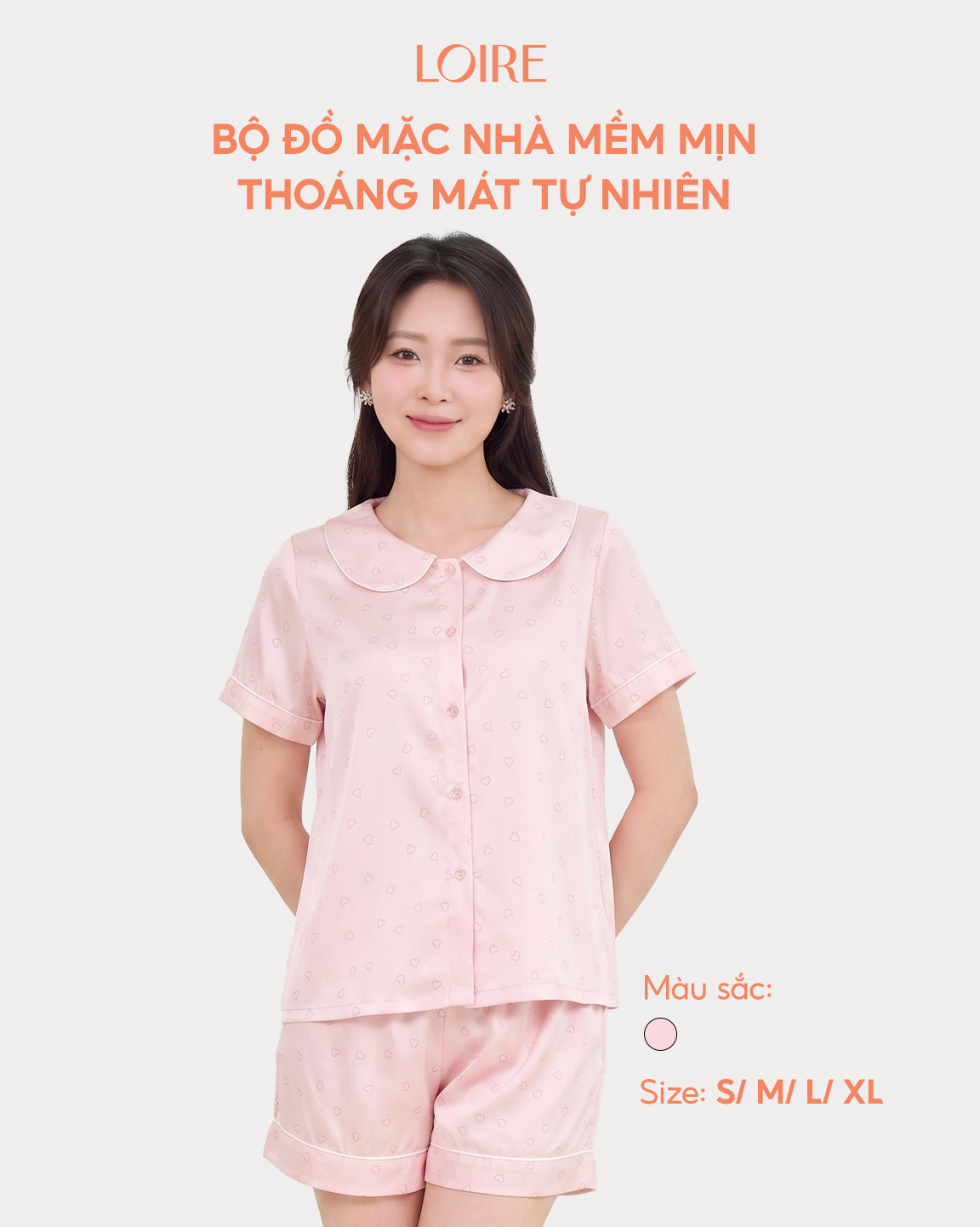 Bộ Đồ Mặc Nhà Dáng Ngắn, Chất Liệu Lụa Latin Mịn Màng FDMN260388