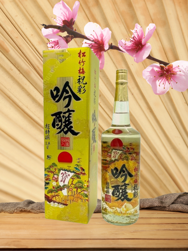 Rượu Sake Vảy Vàng Takara Shozu Đặc Biệt 1.8L