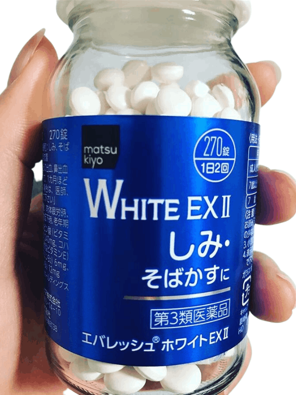 Viên Uống Trị Nám Trắng Da White EX II 270 Viên