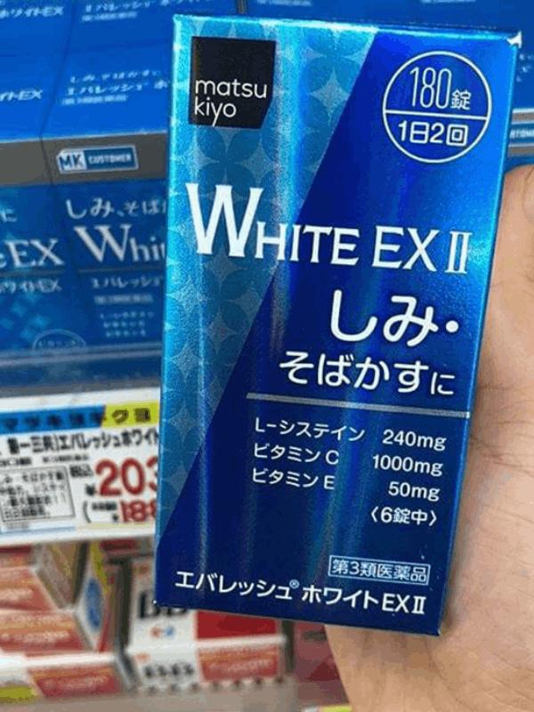 Viên Uống Trị Nám Trắng Da White EX II 270 Viên