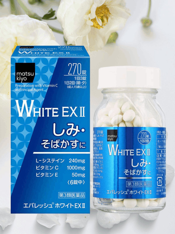 Viên Uống Trị Nám Trắng Da White EX II 270 Viên