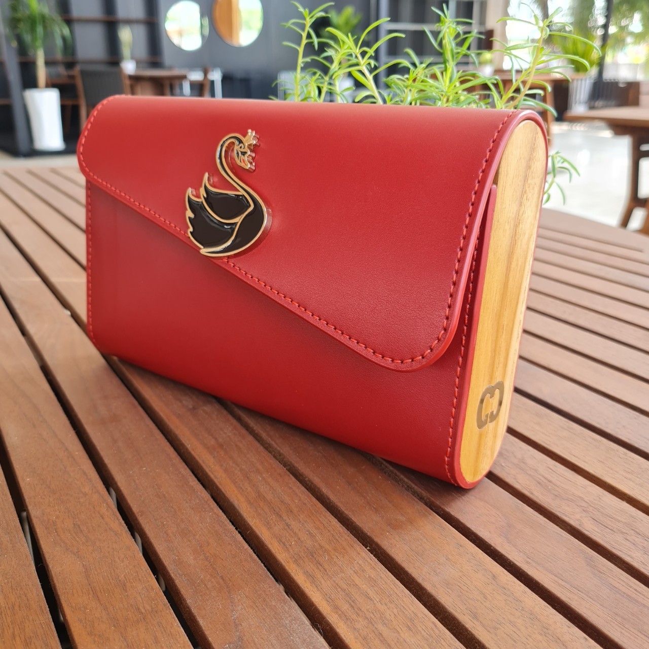 Swan wallet - Bordeaux