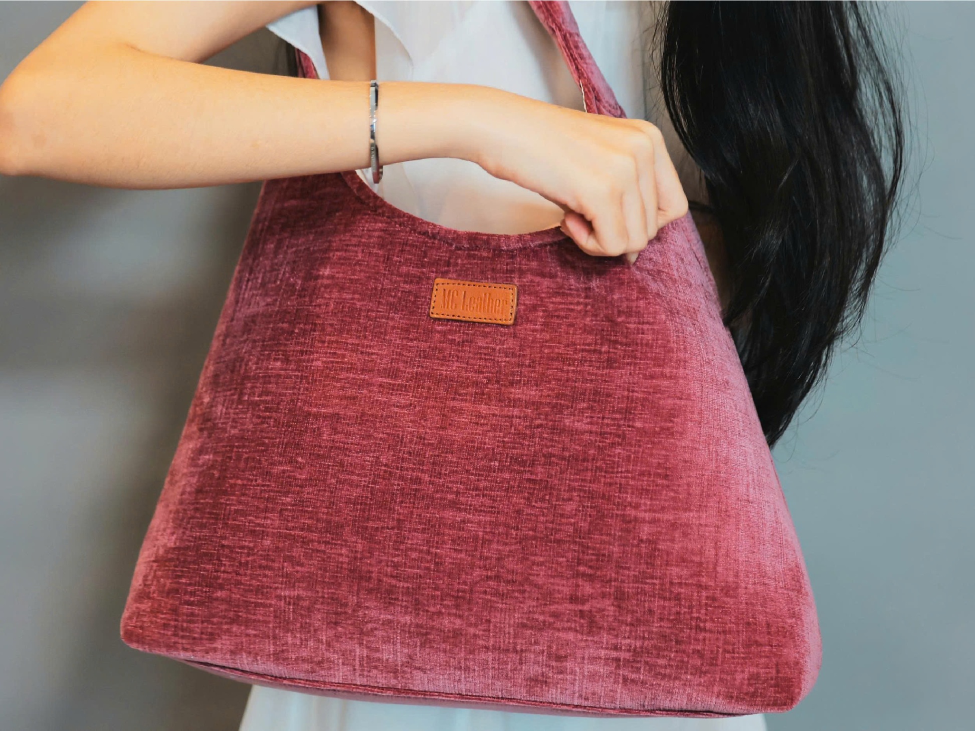 Túi Tote MCL Retro thu đông đơn giản - TÍM RUỐC