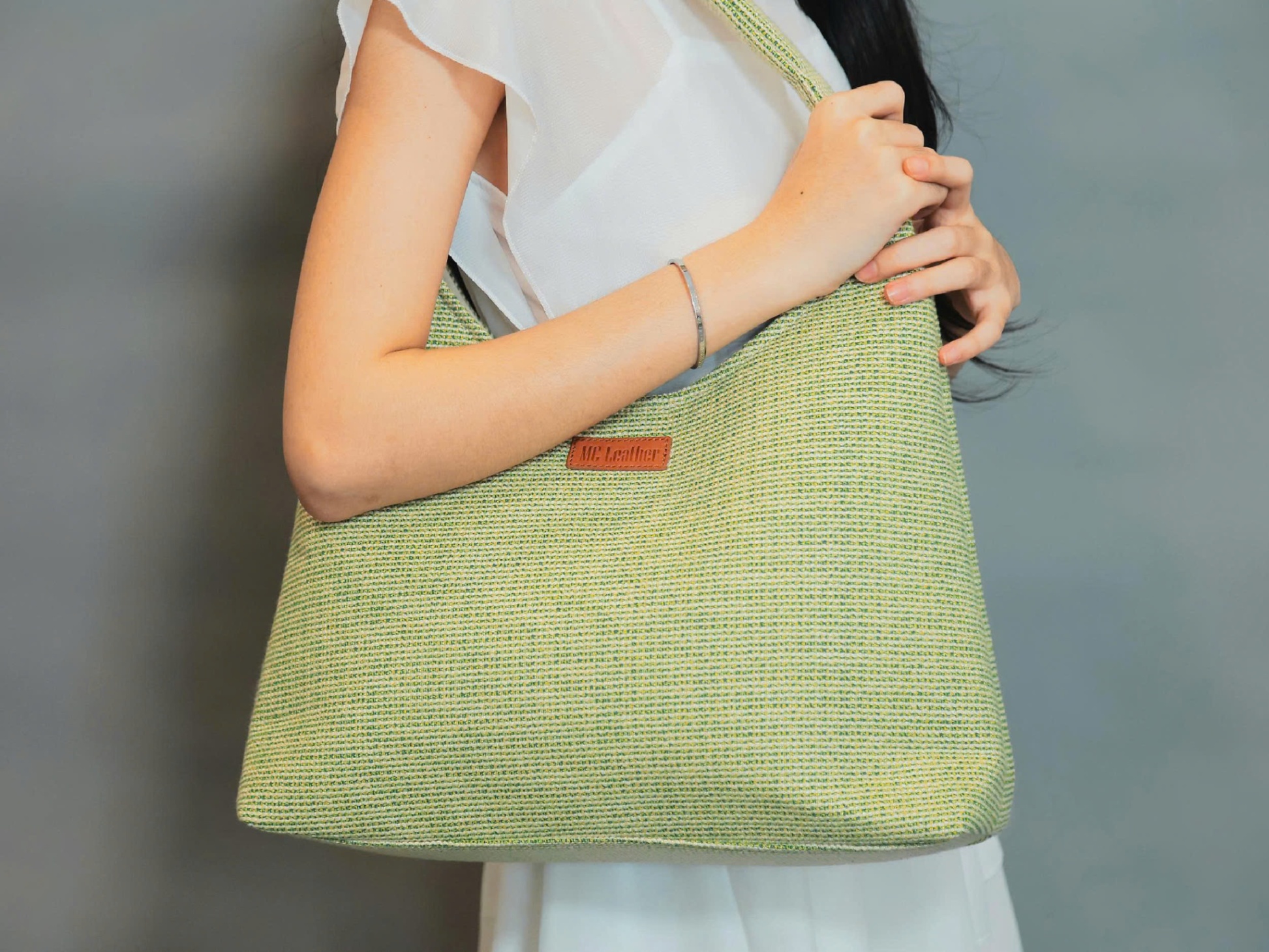 Túi Tote MCL Retro thu đông đơn giản - XANH LÁ