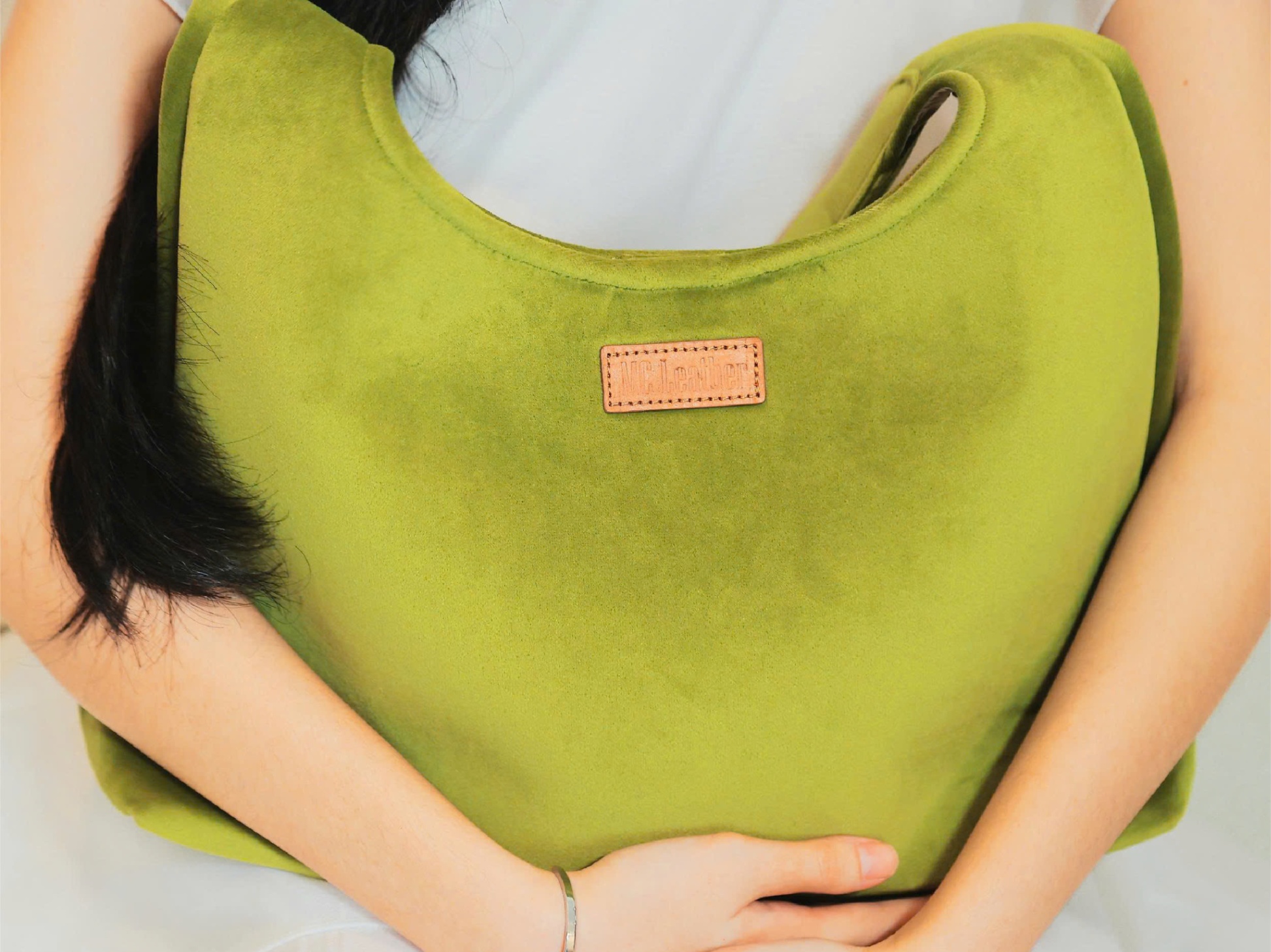 Túi Tote MCL Retro thu đông đơn giản - XANH LÁ MẠ