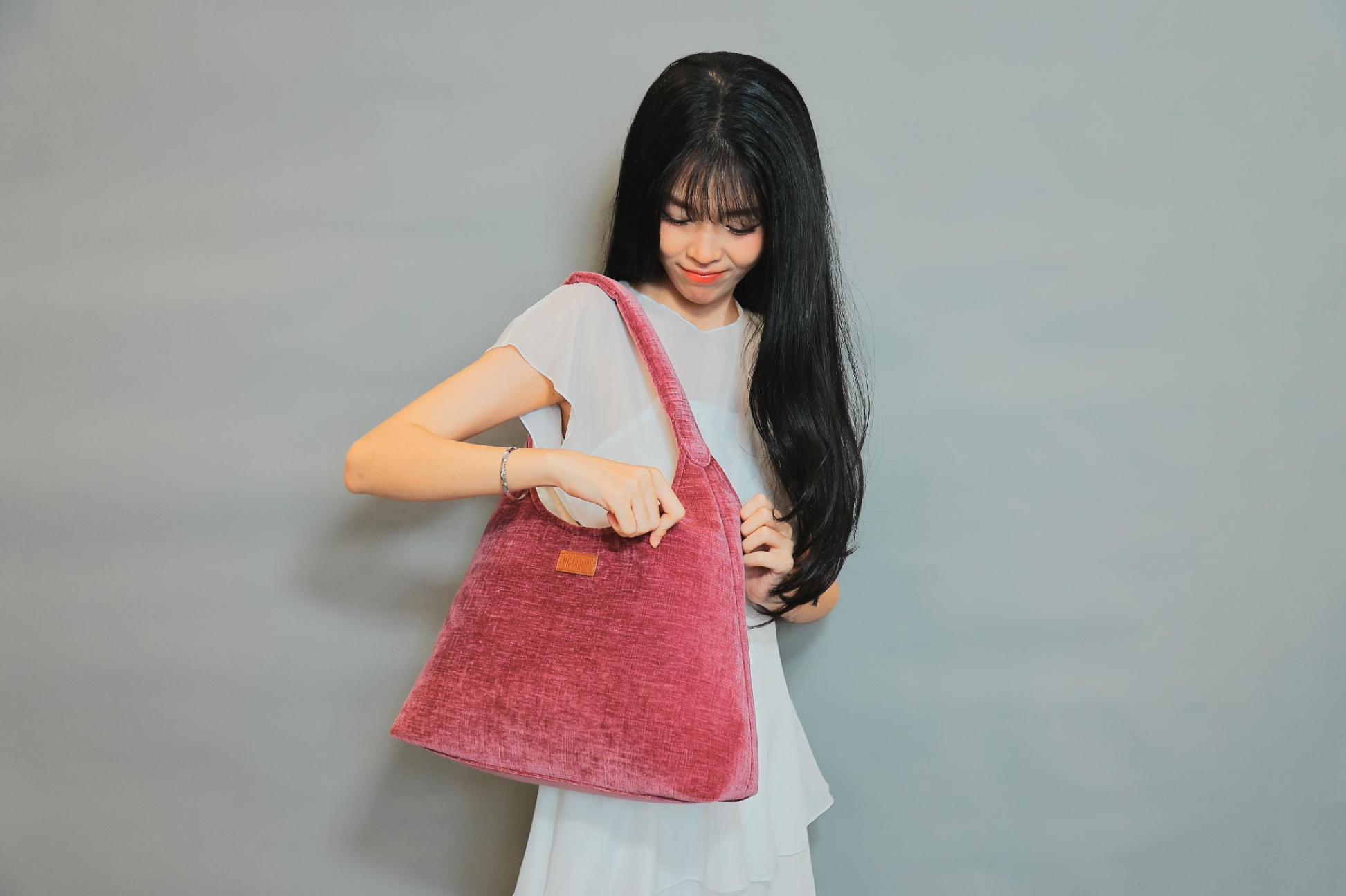 Túi Tote MCL Retro thu đông đơn giản - TÍM RUỐC