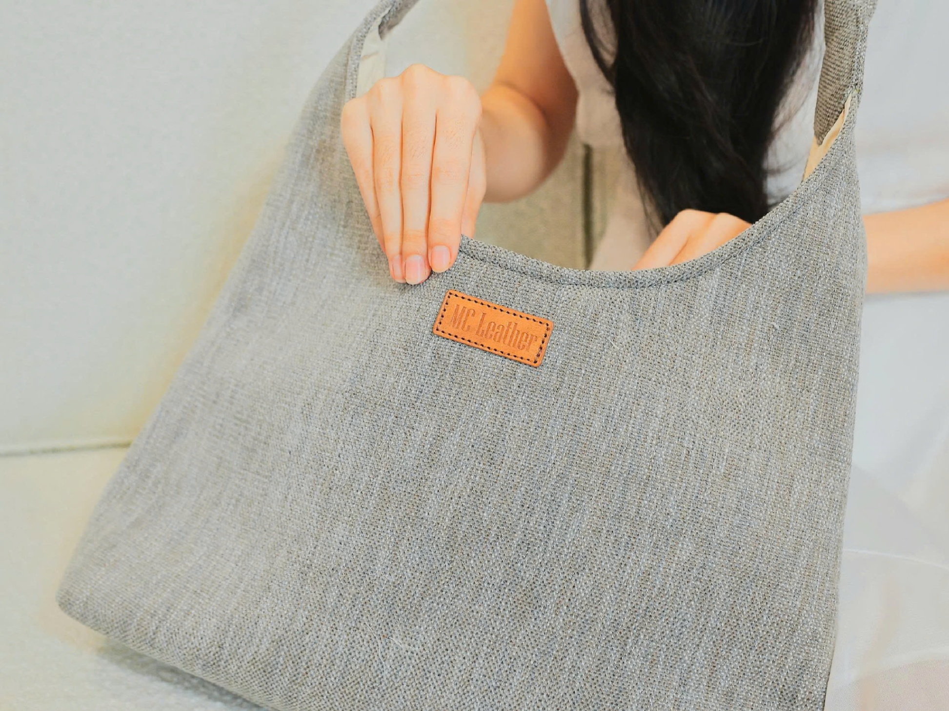 Túi Tote MCL Retro thu đông đơn giản - XÁM
