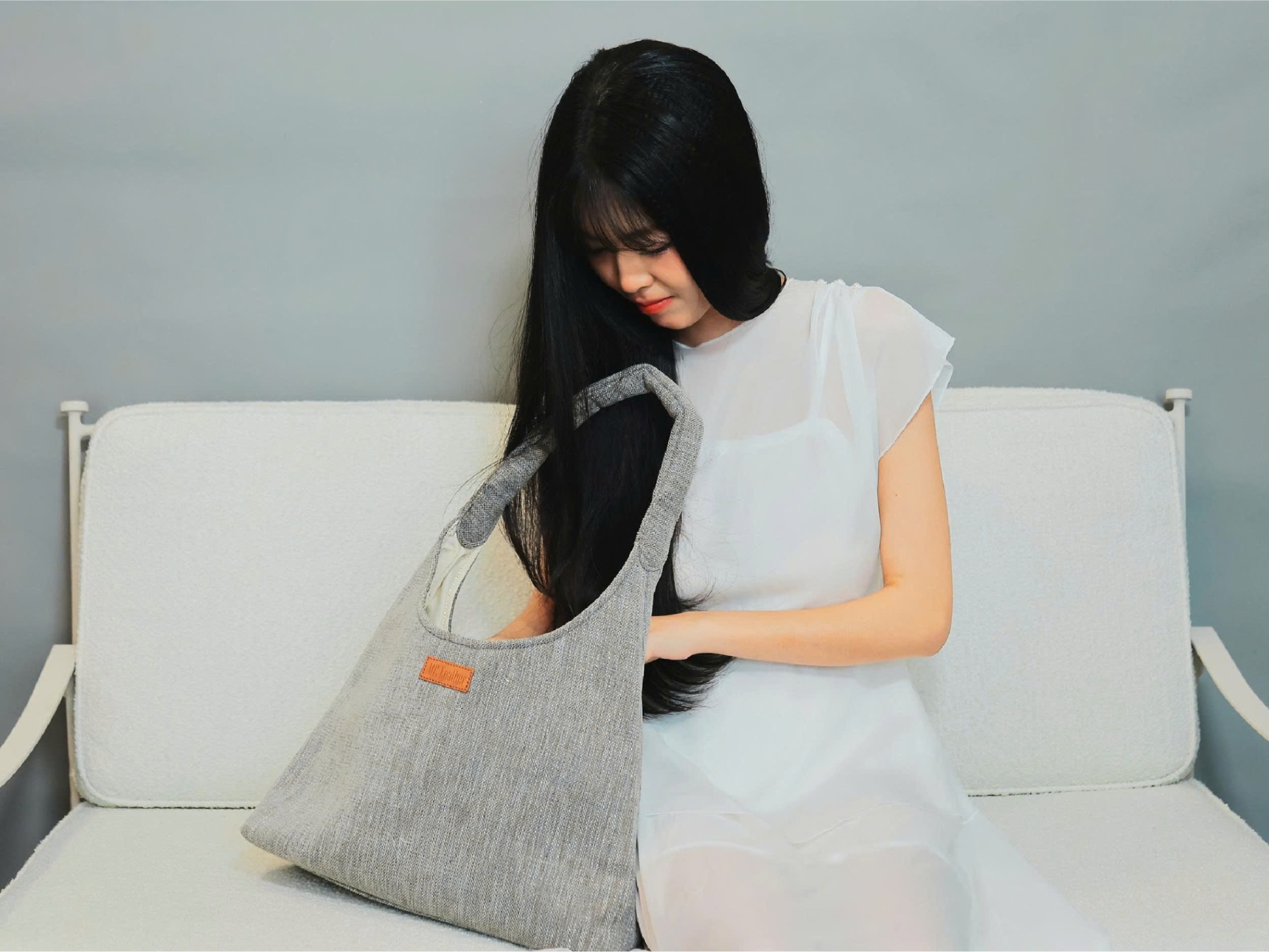 Túi Tote MCL Retro thu đông đơn giản - XÁM