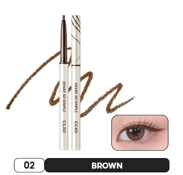 S210 ( số 02 - MÀU NÂU - BROWN ) Chì Kẻ Mắt Clio Chống Nước, Không Trôi So Simple Waterproof Pencil Liner 0.14g ( 11/2028 )