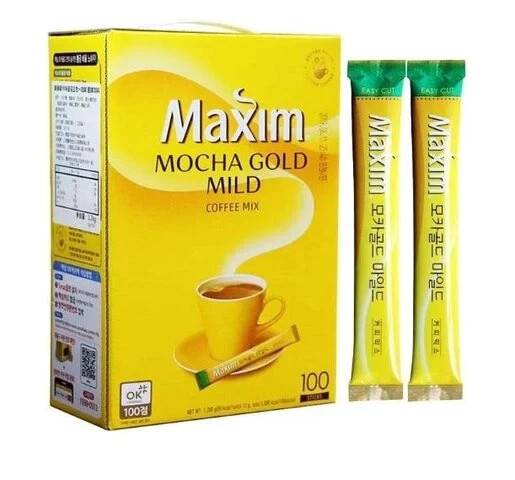 G190 ( màu vàng) Cà phê Maxim Gold mild Hàn Quốc 100 gói