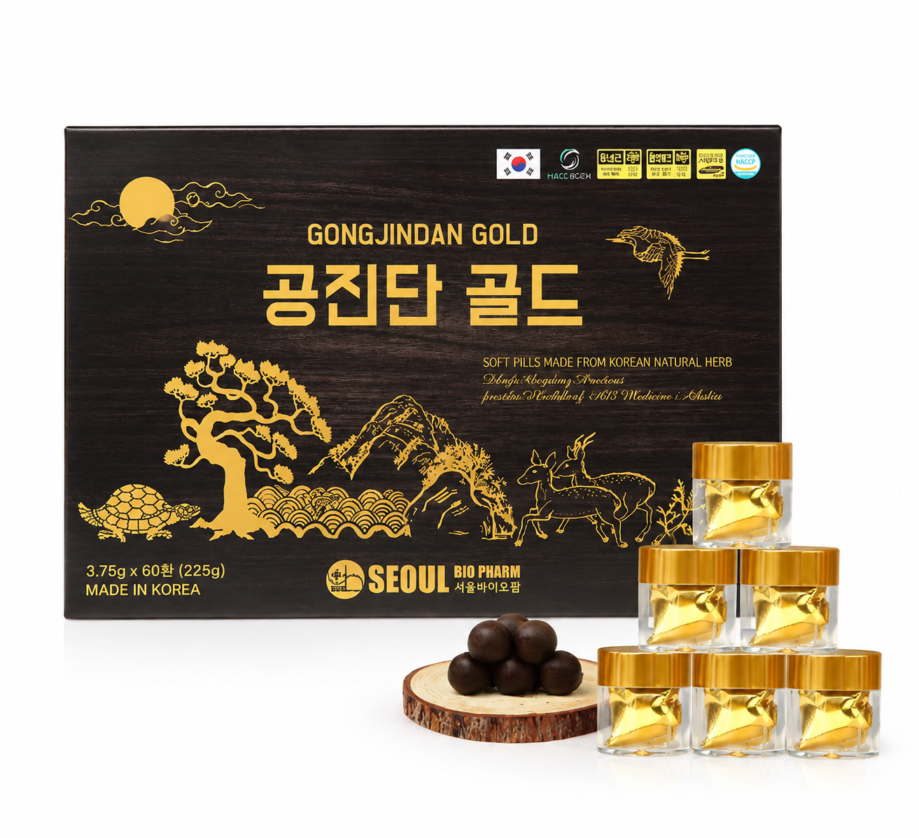 G200 - An cung trầm hương trường thọ hoàn Samsung GONGJINDAN GOLD 60 viên ( 11/2028 )
