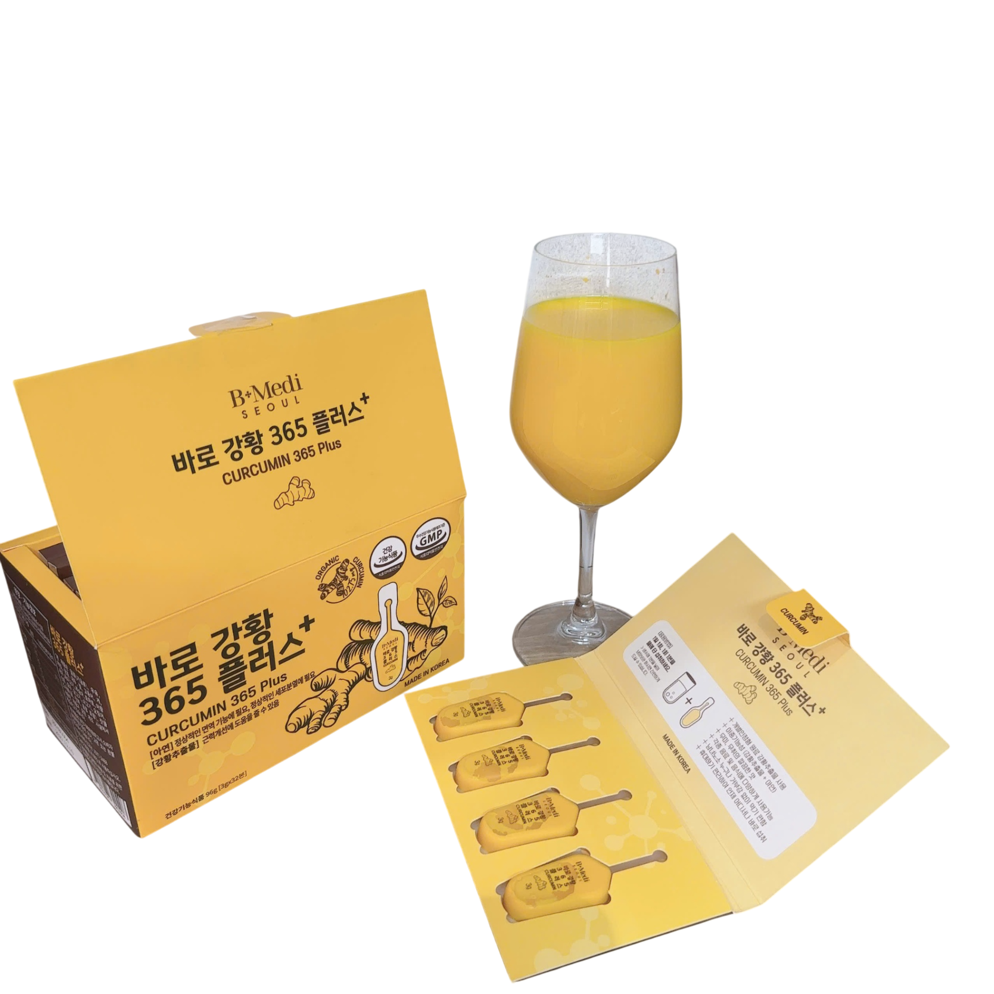G212 c80(1) Hộp Tinh chất nghệ Curcumin 365 Plus B-Medi Hàn Quốc 32 tép
