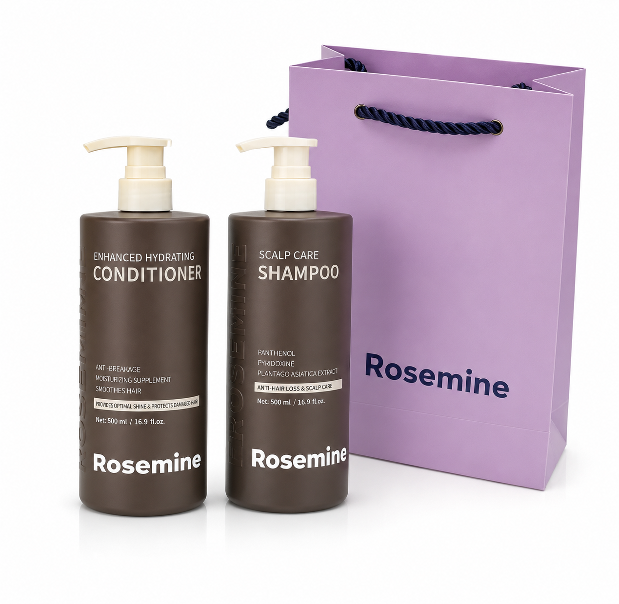 G270 - Cặp gội xả ROSEMINE PROFESSIONAL giảm rụng, kiểm soát dầu tạo độ phồng và phục hồi tóc hư tổn 500ml+ 500ml