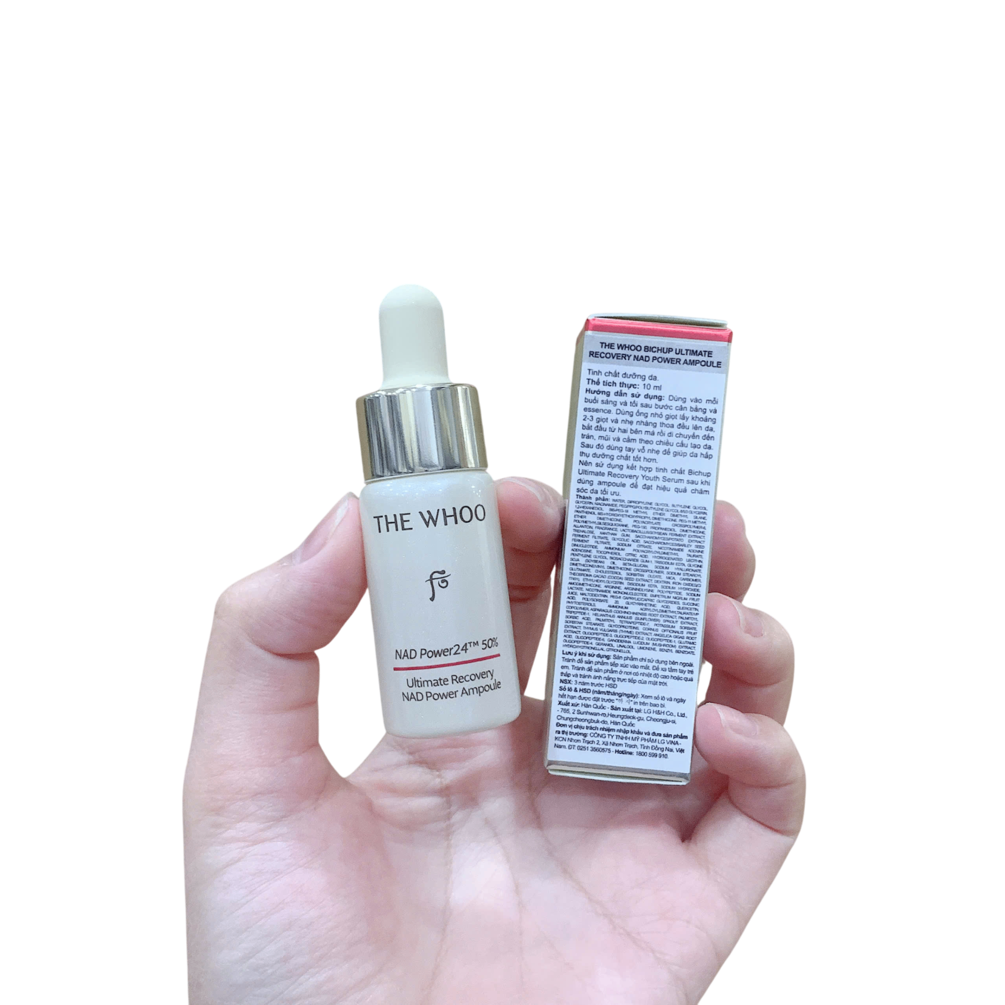 M887 (có vỏ) Huyết thanh Whoo Bichup Ultimate Recovery NAD Power Ampoule 10ml ( 3/2029 )