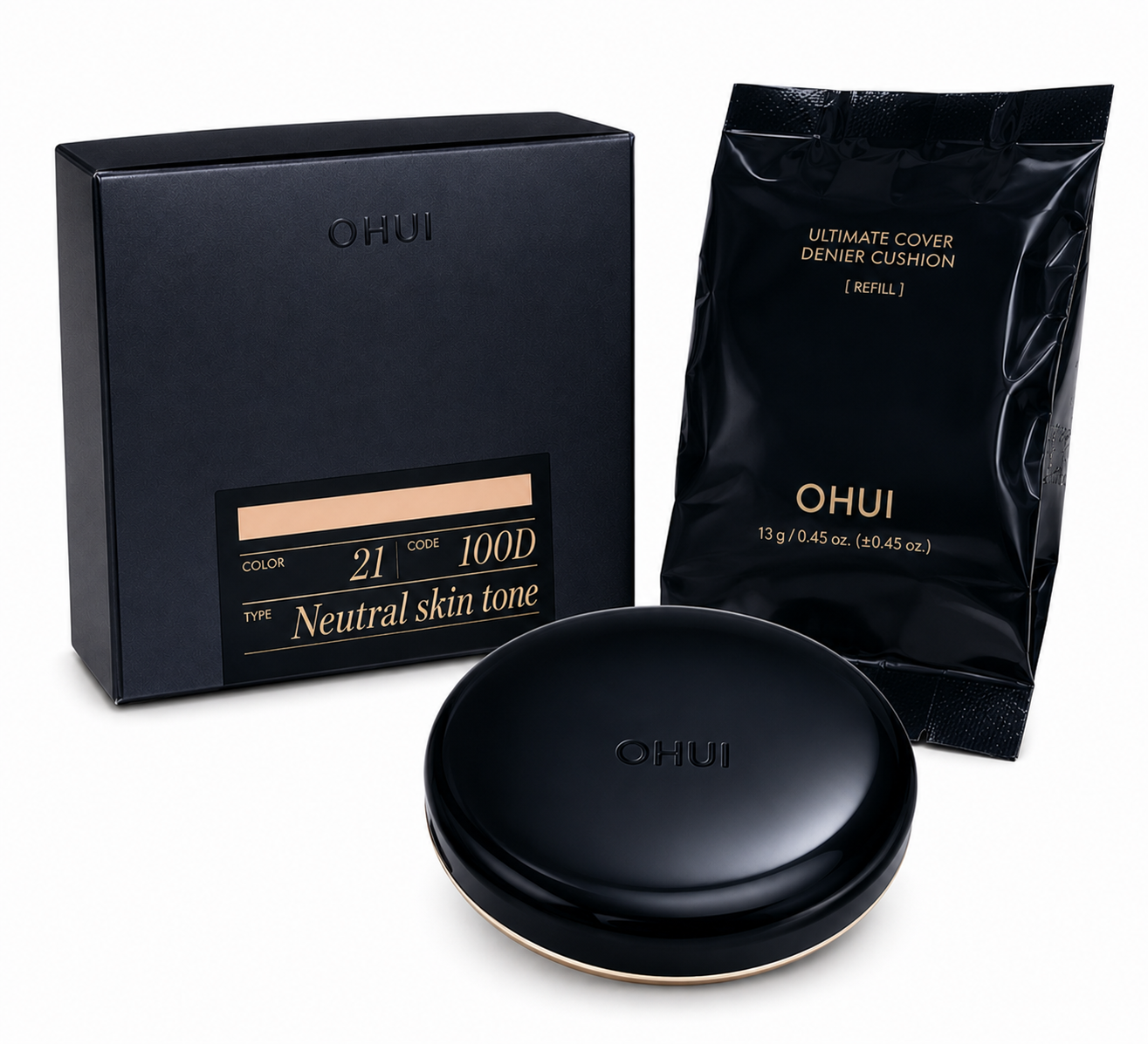 Q976 ( 100D - 21 ) Cushion OHUI Ultimate Cover Denier che phủ cao ( 13g x 2 )