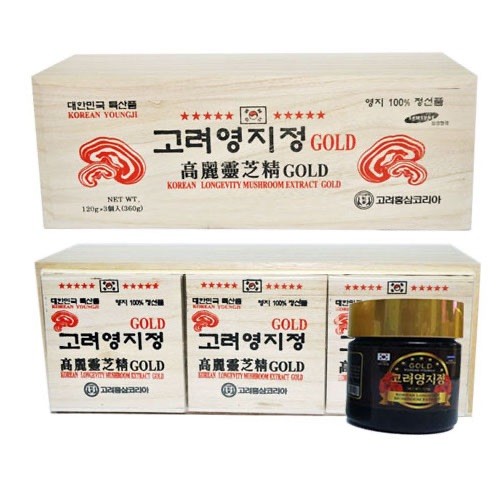 g208 Set 3 lọ Cao linh chi Gold 100% ( gỗ trắng) ( 12/2028 )