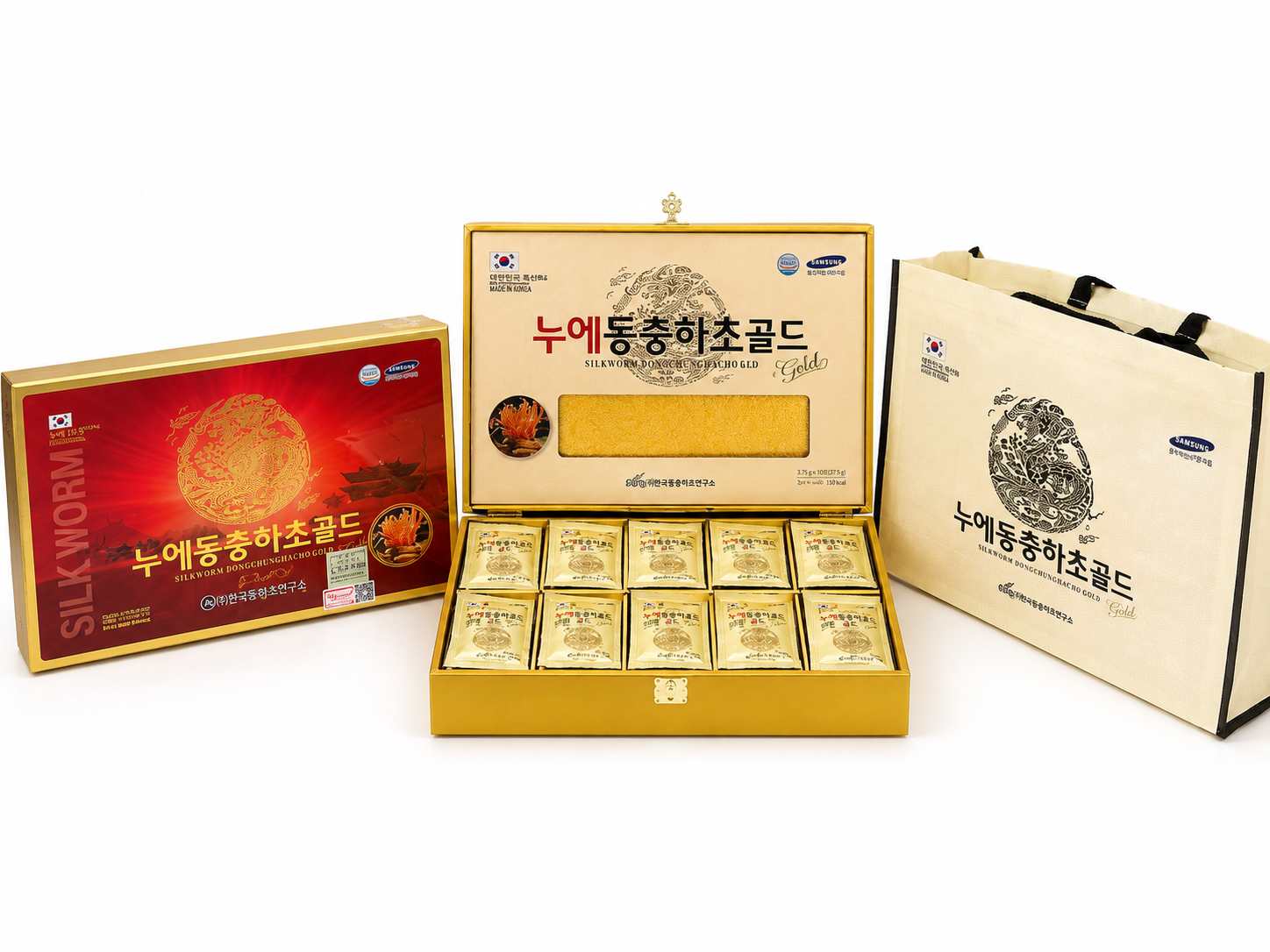 c17 Nước Đông trùng hạ thảo KANG HWA 60 gói ( hộp gỗ ) ( mẫu mới )