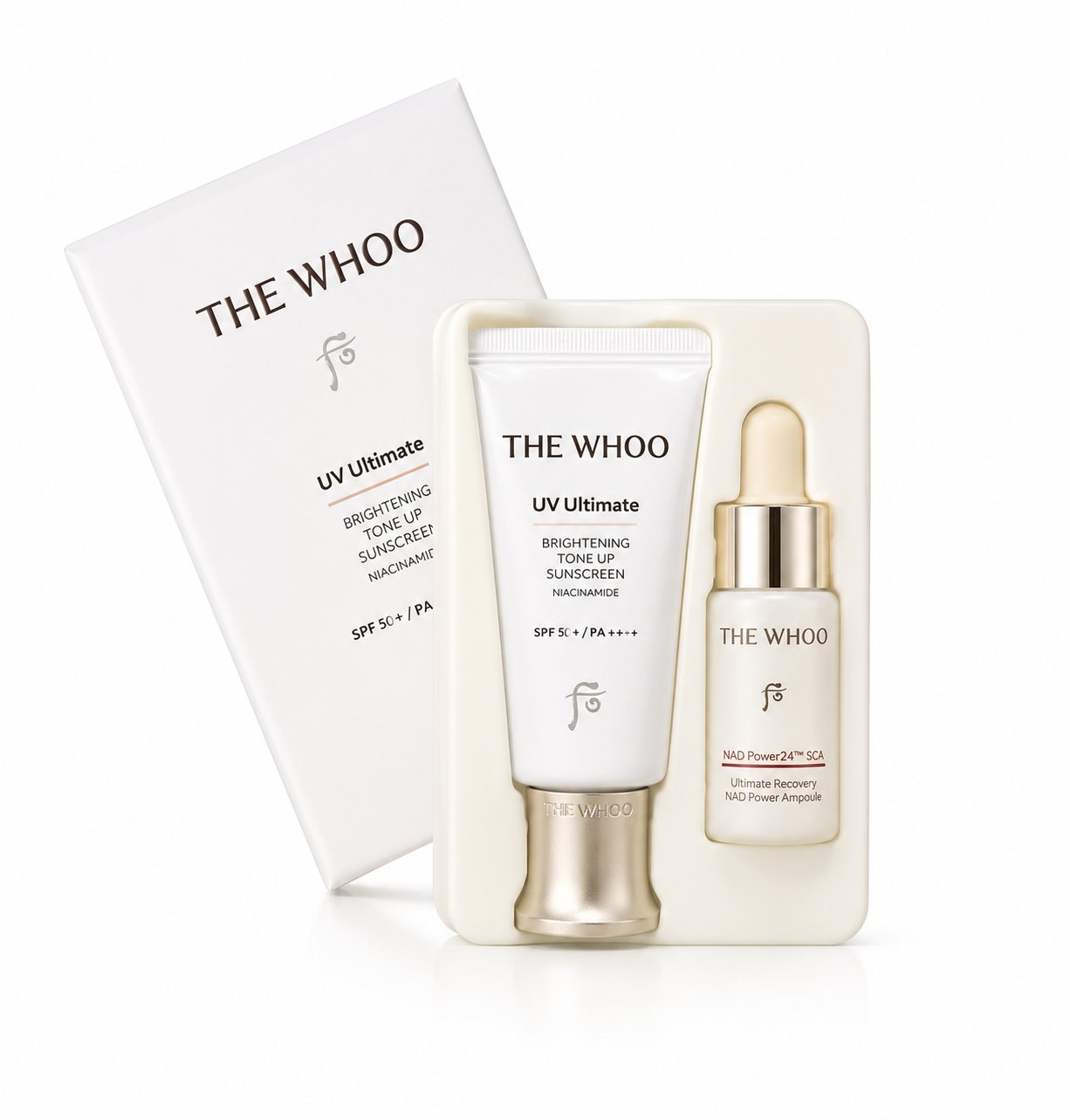 m928 ( nhỡ size ) SET Chống nắng whoo UV ultimate britening tone up sun creen 25ml + tinh chất 10ml - SPF50+/PA++++